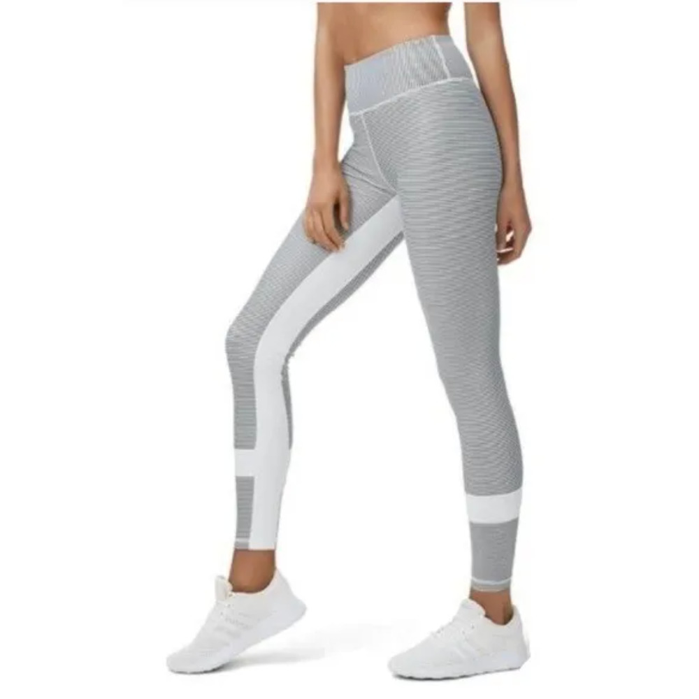 ALL FENIX Green Striped Leggings